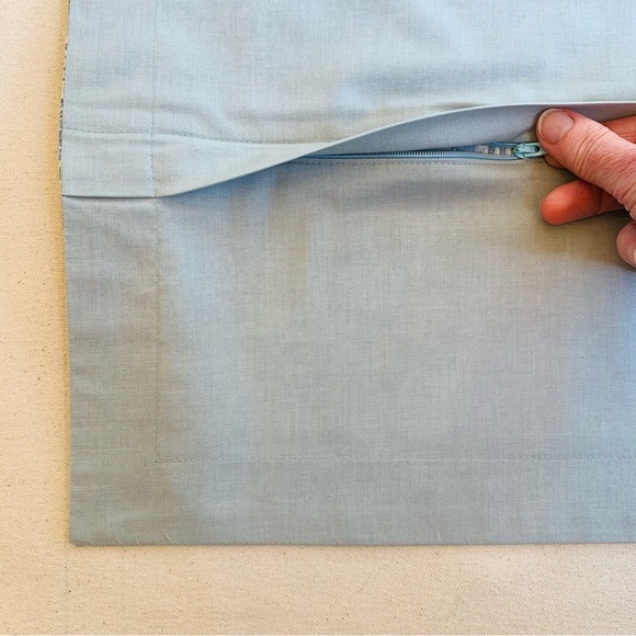 3 Pc Fabricut French General Aqua Blue Green Babette Floral Vine Pillow Covers - Picture 4 of 6